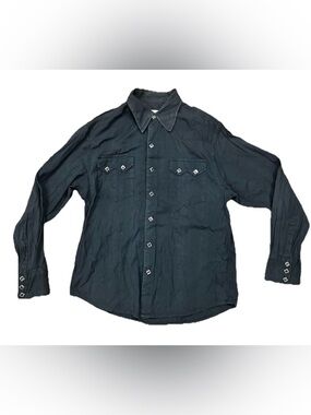 Scully Western Shirt Snap Up Mens Medium Embroidered Cowboy Ranch Wear